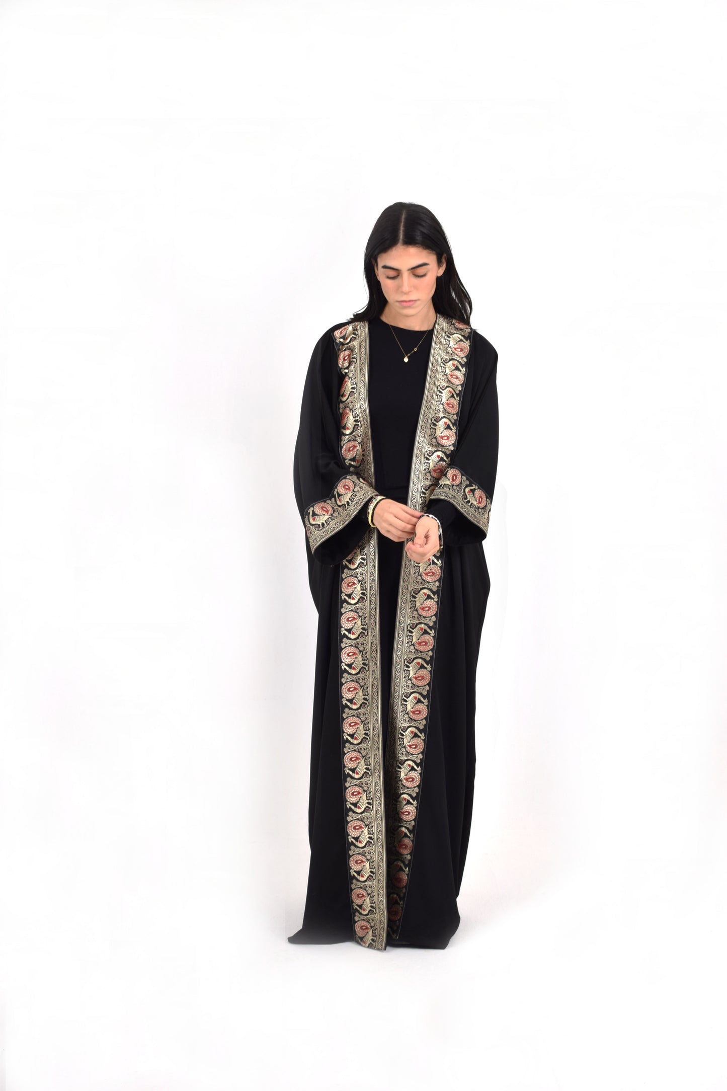 Long Sleeve Black Kaftan