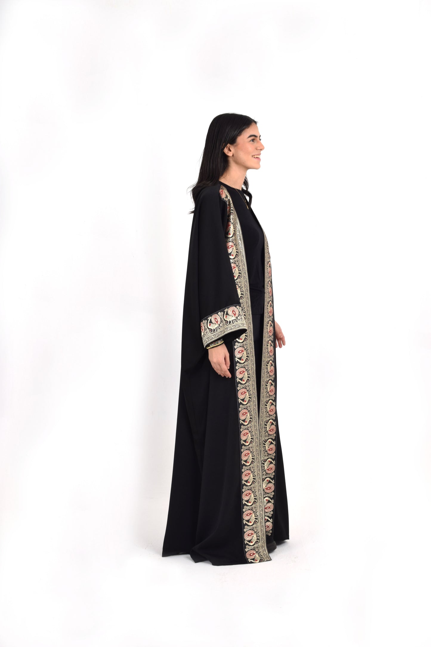 Long Sleeve Black Kaftan