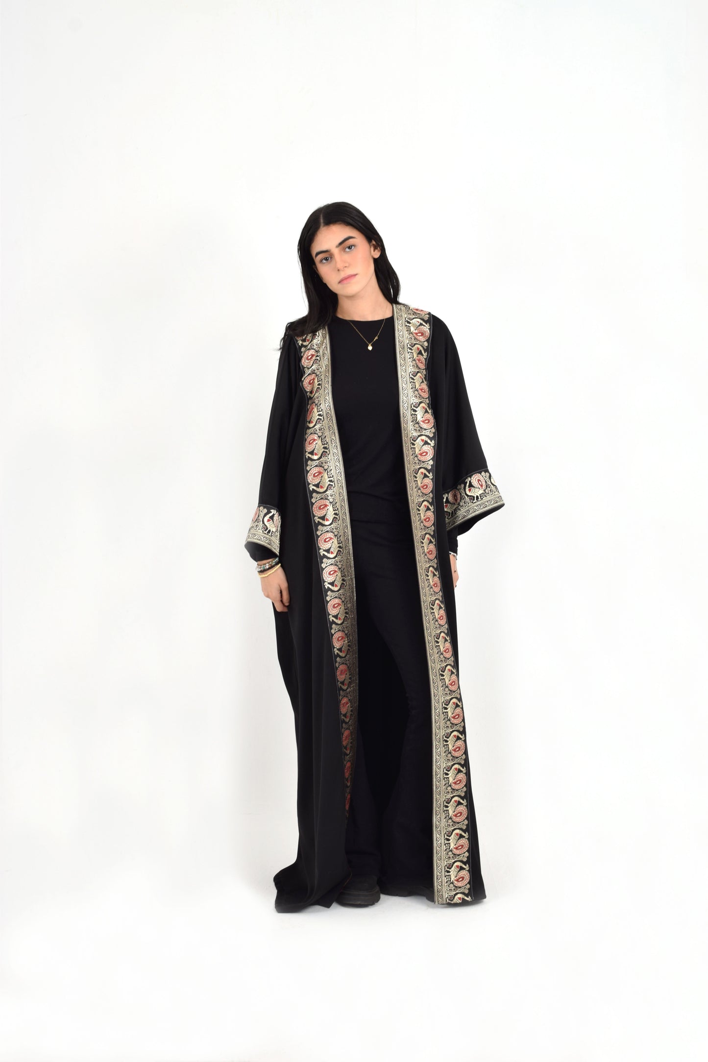 Long Sleeve Black Kaftan