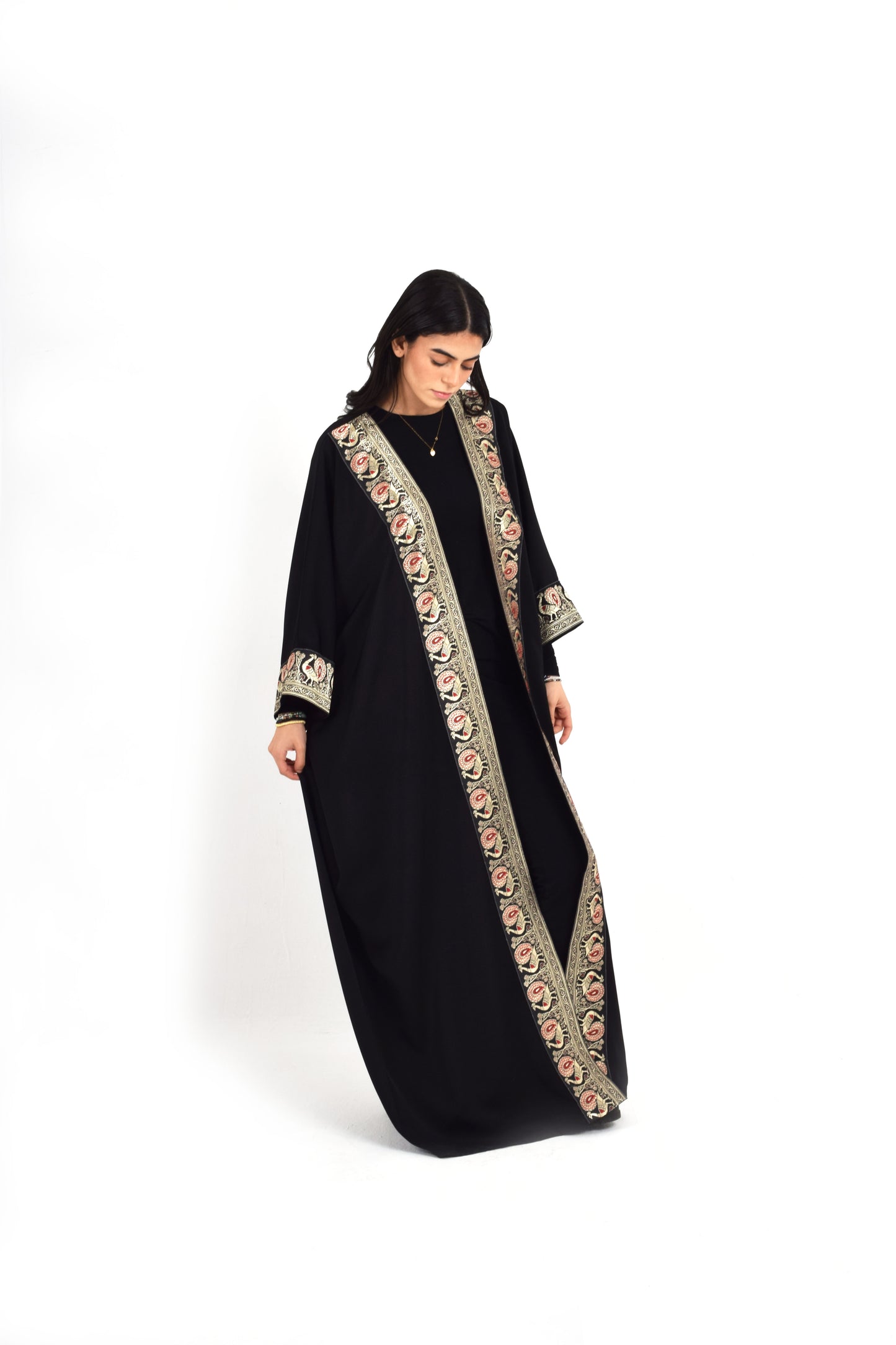 Long Sleeve Black Kaftan