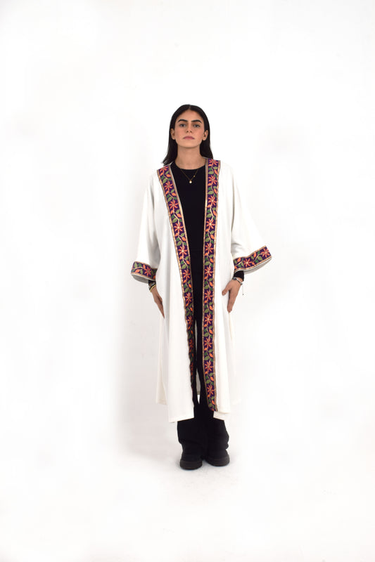 Long Sleeve White Kaftan