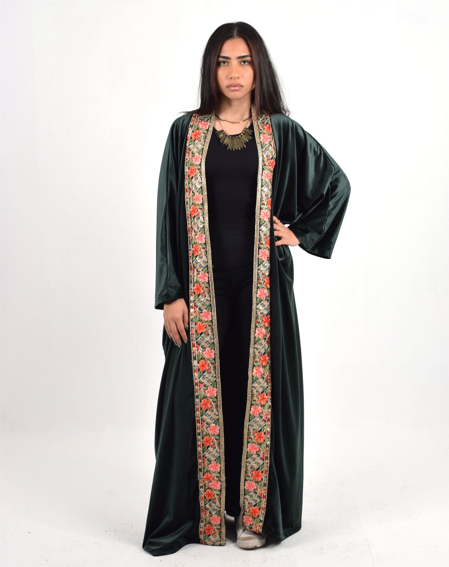 Green Velvet (floral) Kaftan