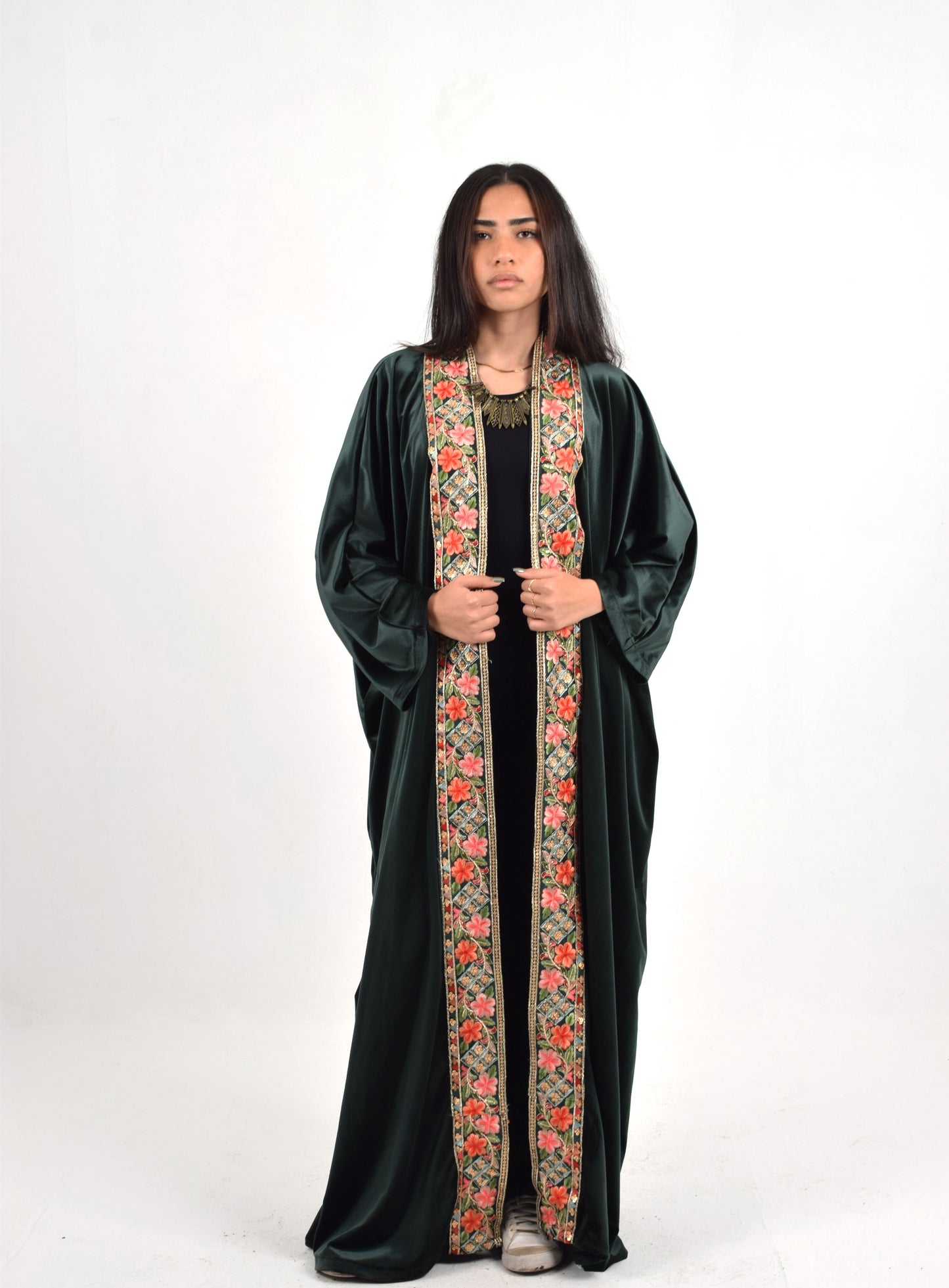 Green Velvet (floral) Kaftan