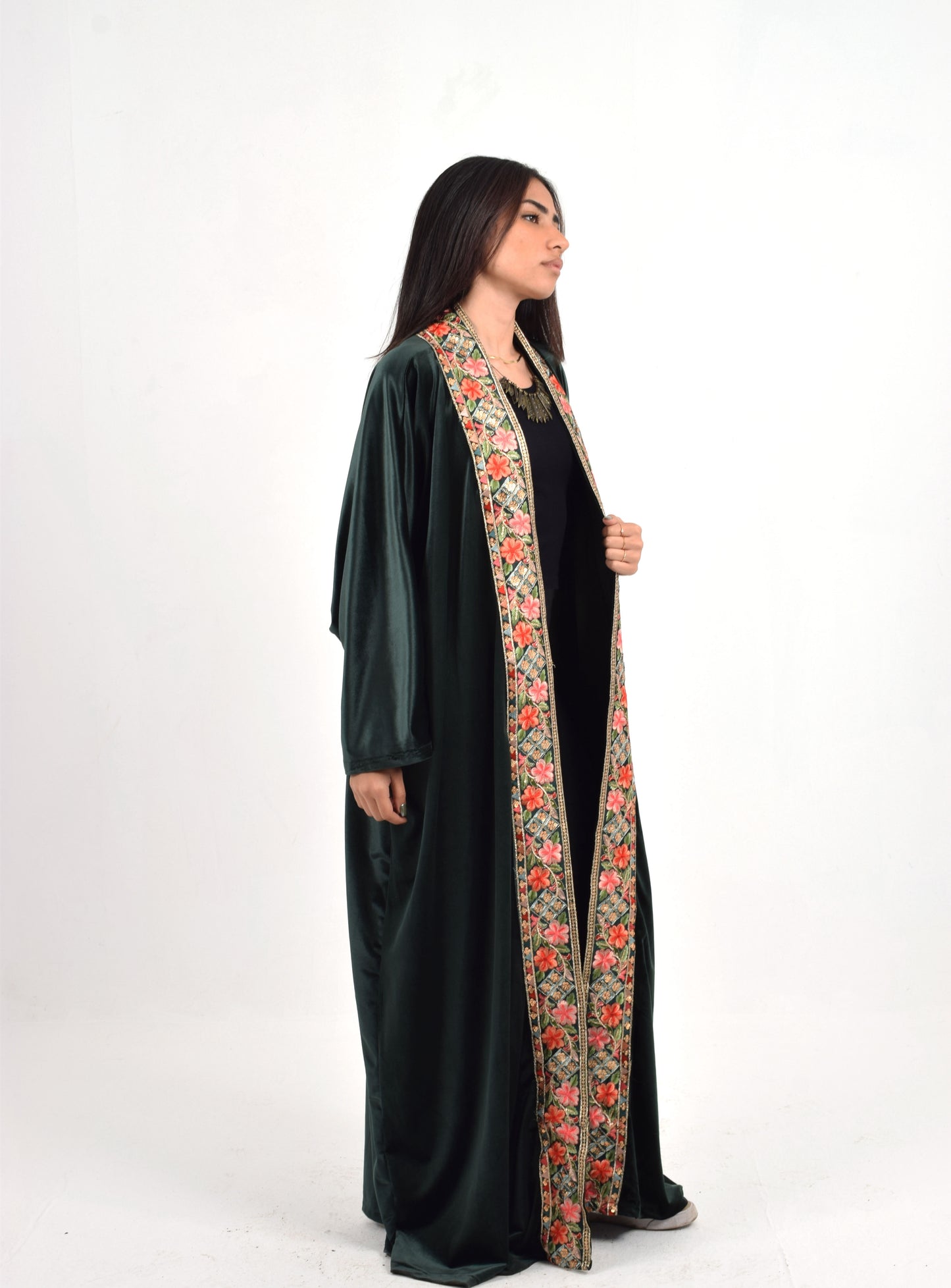 Green Velvet (floral) Kaftan