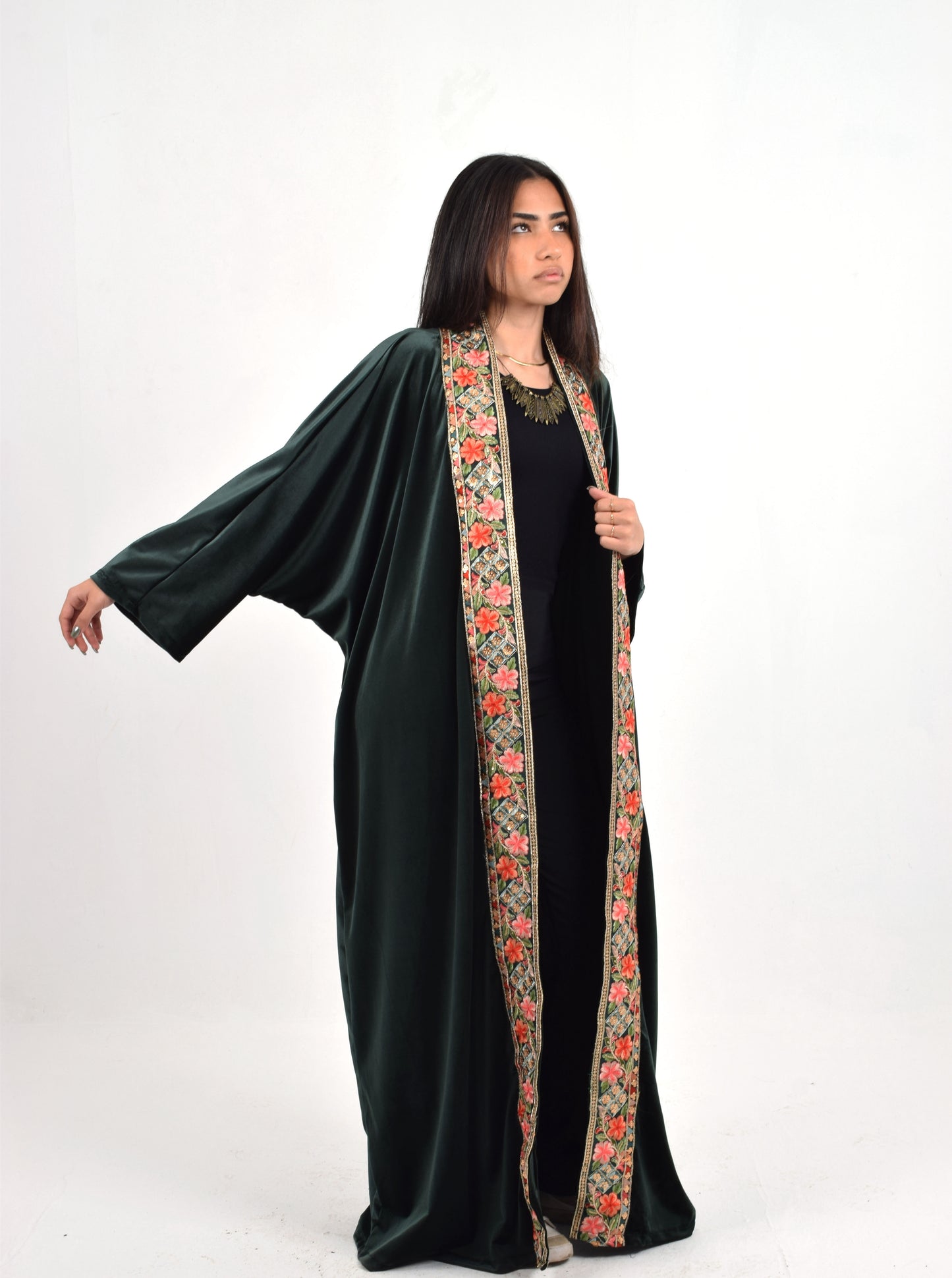 Green Velvet (floral) Kaftan