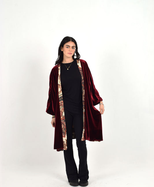 Ruby Red Reversible Kimono