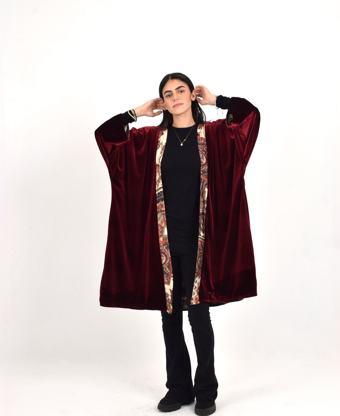 Ruby Red Reversible Kimono