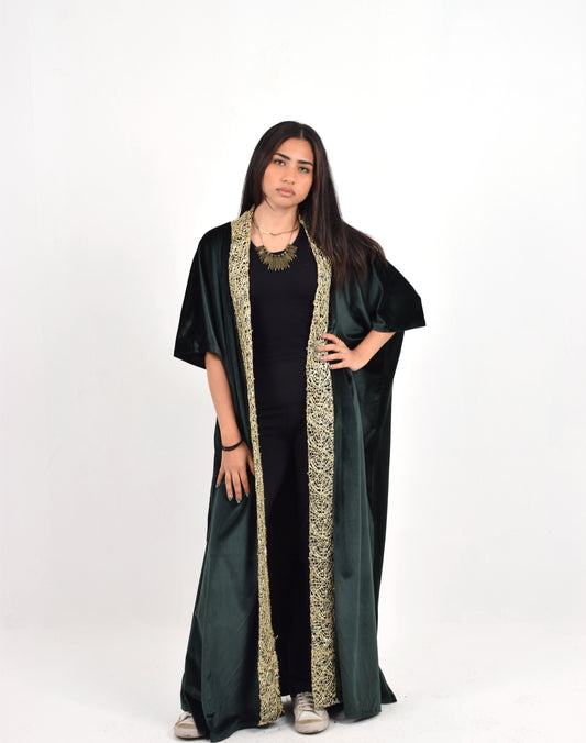 Green Velvet Kaftan