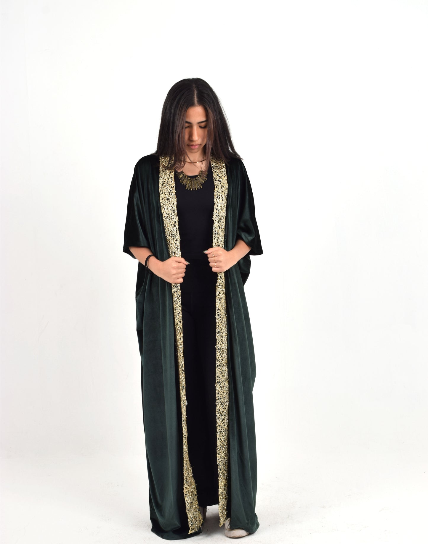 Green Velvet Kaftan