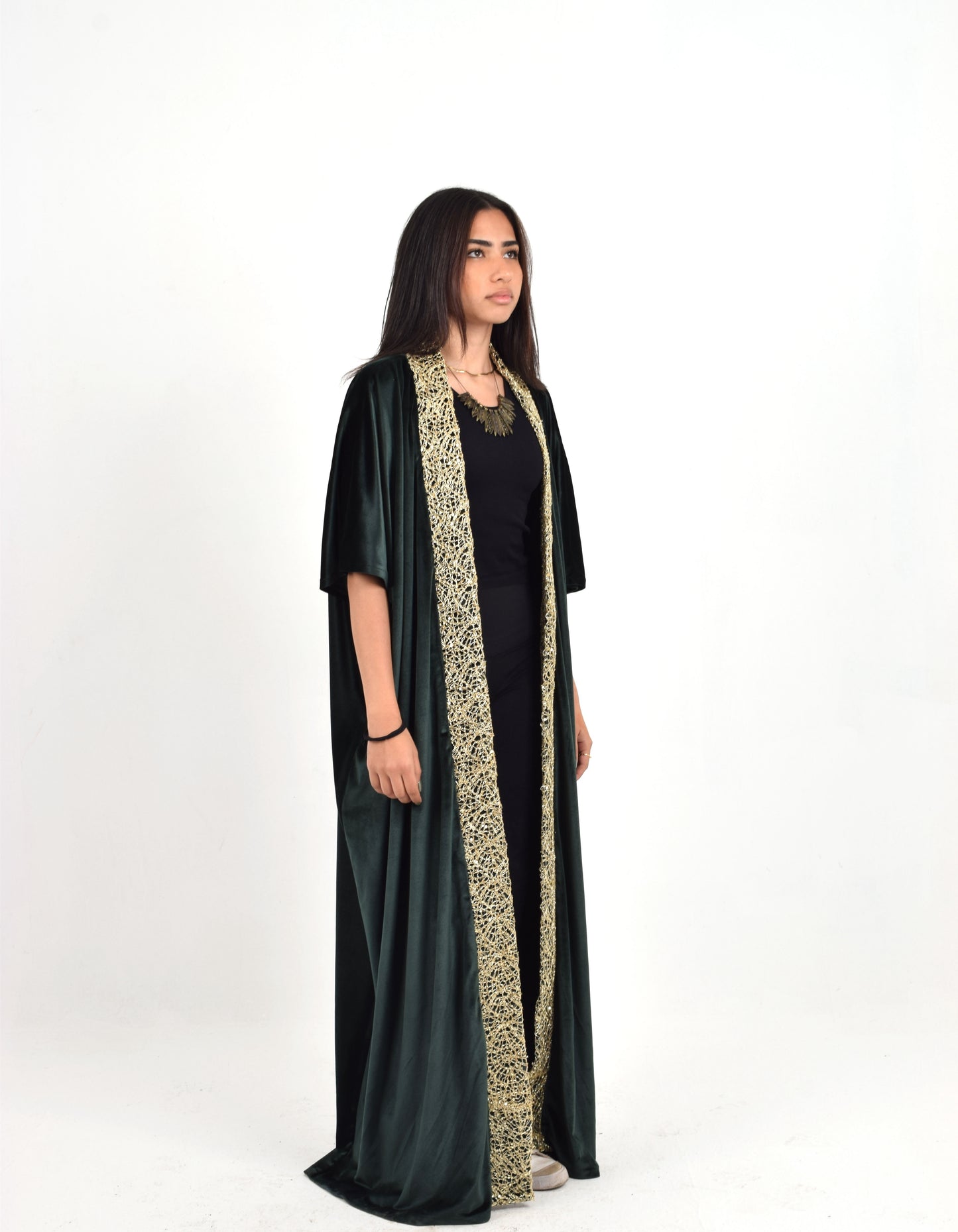 Green Velvet Kaftan