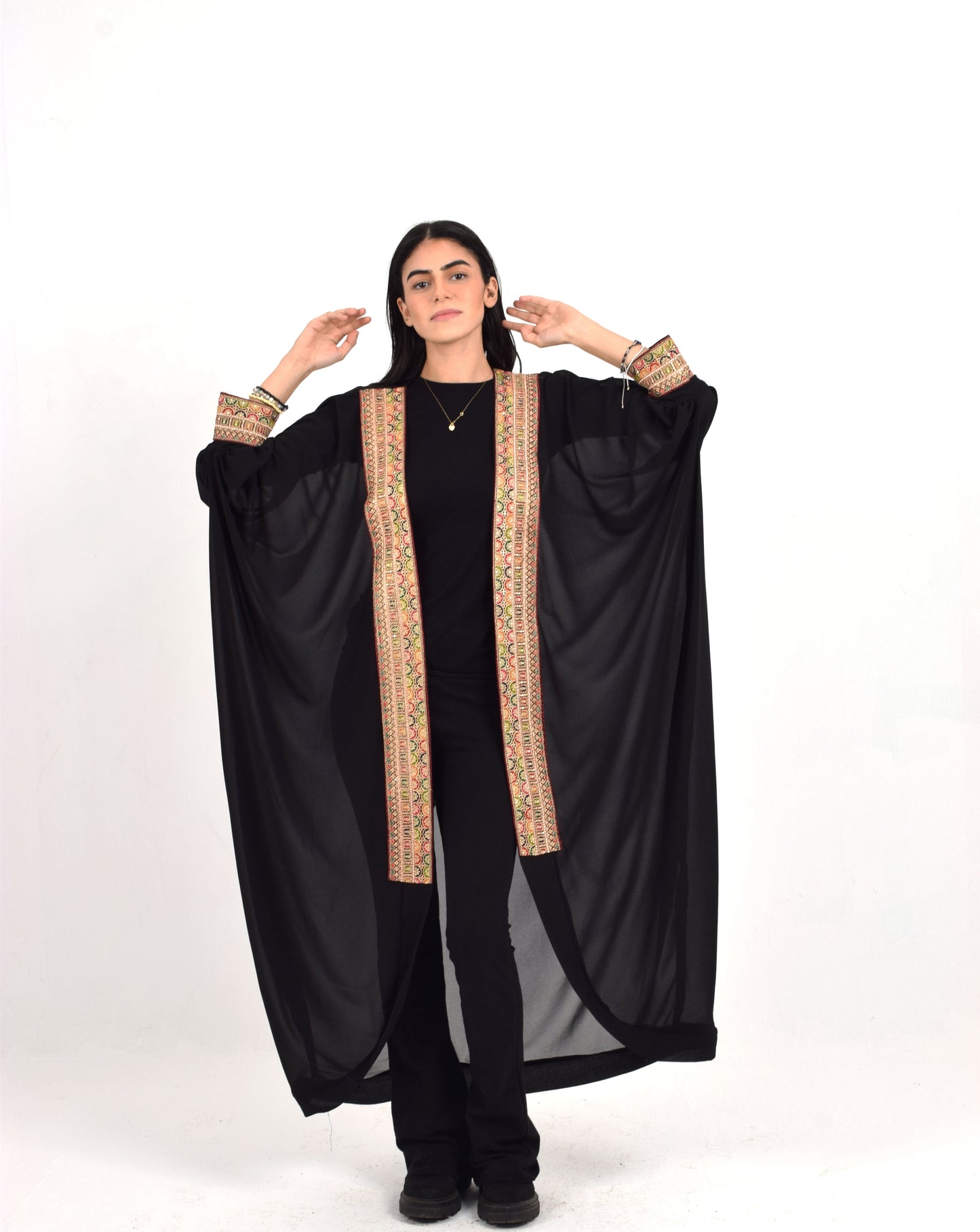 Black Chiffon Kaftan