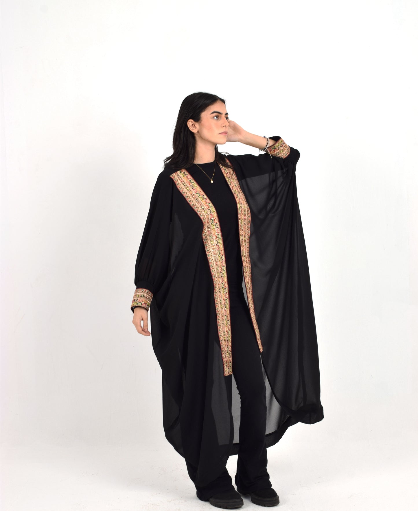 Black Chiffon Kaftan