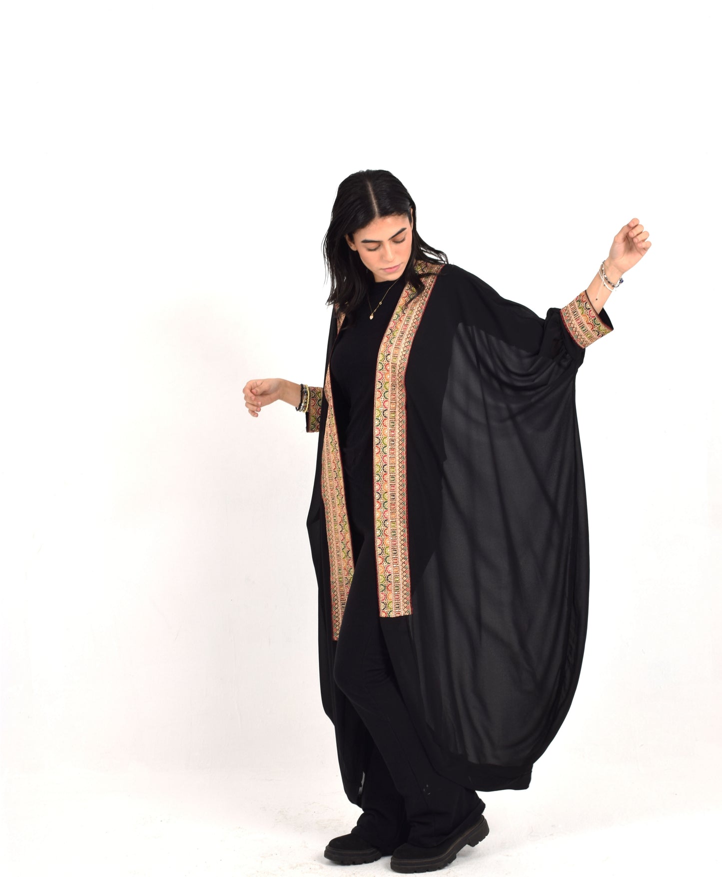 Black Chiffon Kaftan