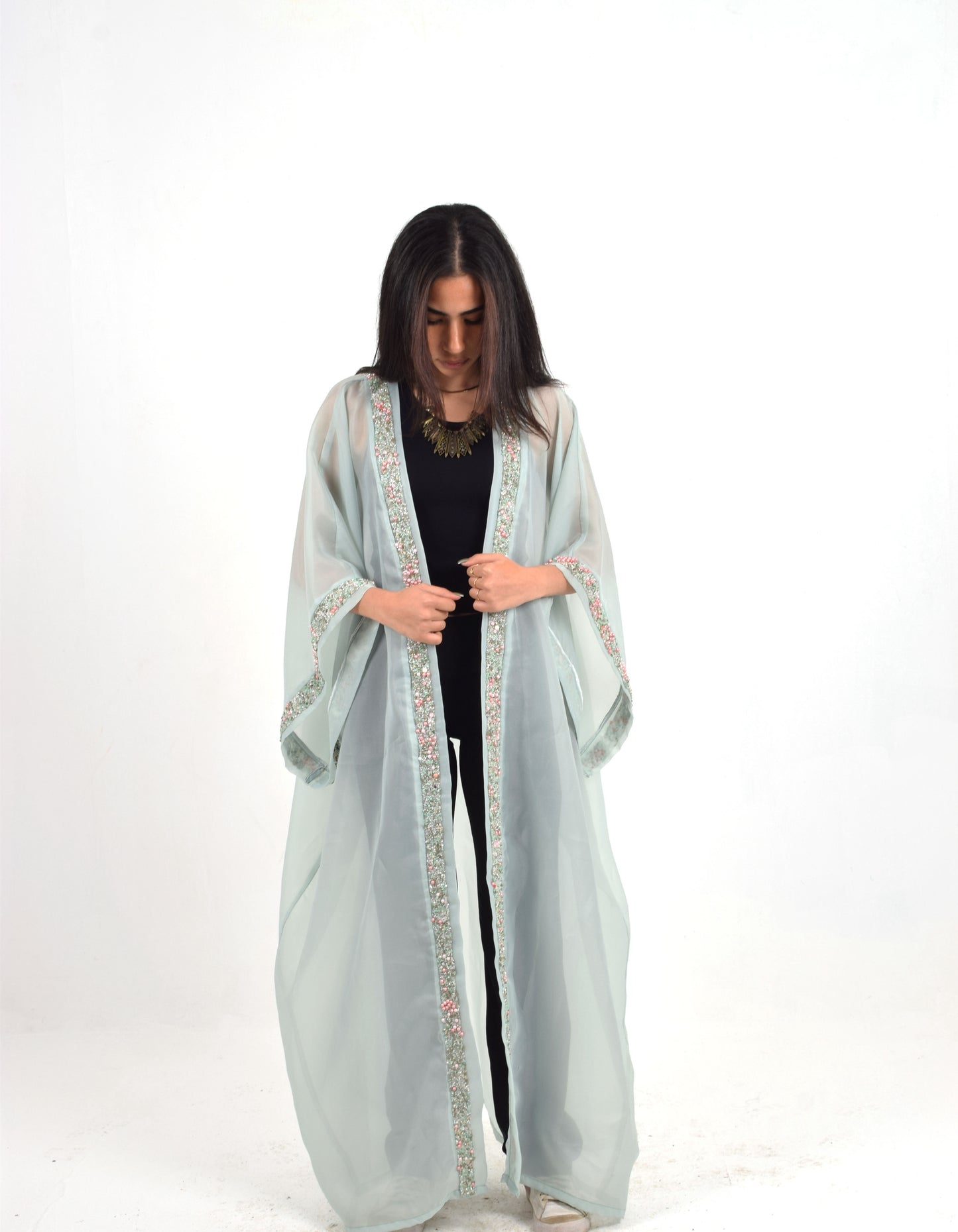 Mint Organza Kaftan