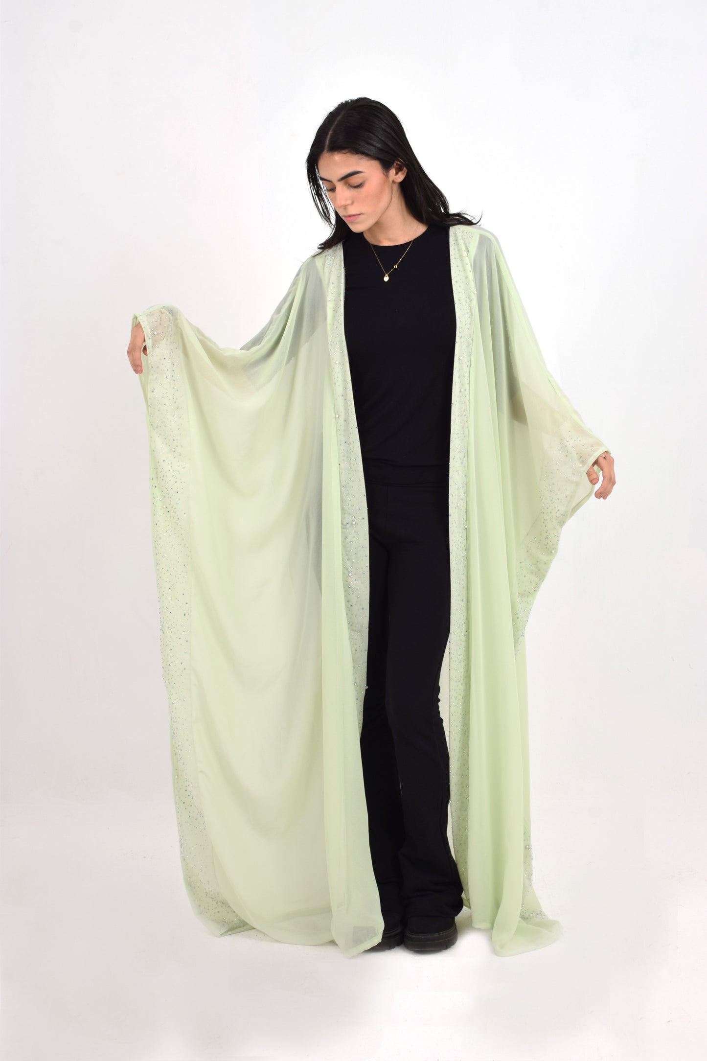 Mint Chiffon Kaftan